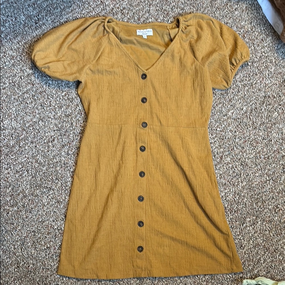 Madewell mustard dress